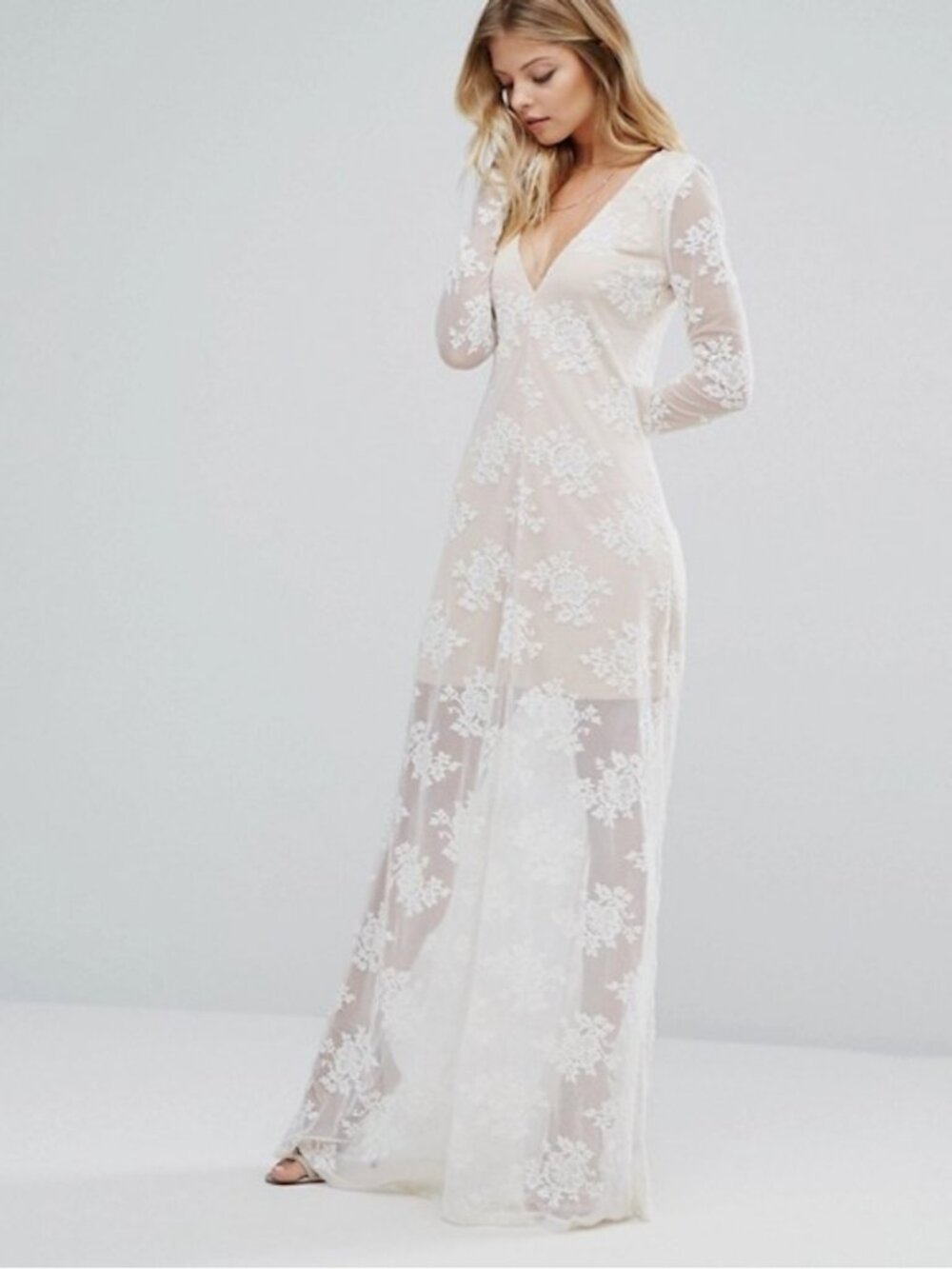 Majorelle Aztec Floral Lace Maxi Dress